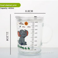 Cup of milk Children's scale cup Breakfast cup cute cartoon Seal the sippy cup Drinking water cup